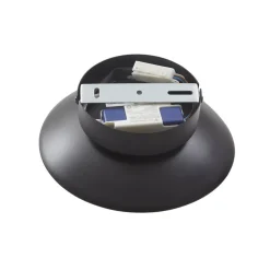 Lindby LED-væglampe Tiama, metal, sort/guld, Ø 20 cm