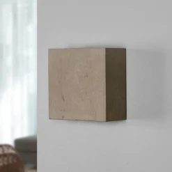 LED-væglampe Yva, grå, beton, 13 x 13 cm, op/ned^Lindby Clearance