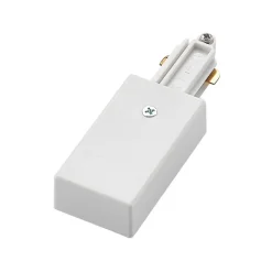 Lindby Skinnesystem>Linaro end feed, hvid, 1-faset system