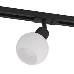 Lindby Linaro skinnespot, E14, sort, Ø 10 cm, 1-faset