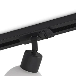 Lindby Linaro skinnespot, E14, sort, Ø 10 cm, 1-faset