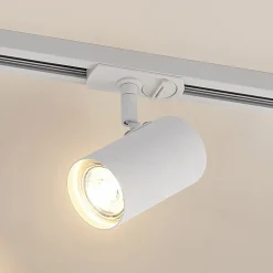 Lindby Linaro skinnespot, GU10, Ø 6 cm, hvid, 1-faset