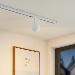 Lindby Linaro skinnespot, GU10, Ø 9 cm, hvid, 1-faset