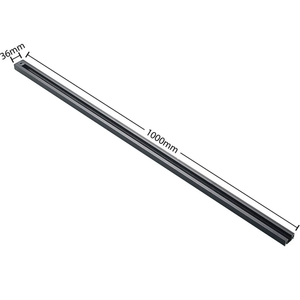 Lindby Linaro strømskinne, 1 m, sort, 1-fase skinne