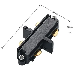 længdestik Linaro, sort, 1-faset system^Lindby Clearance
