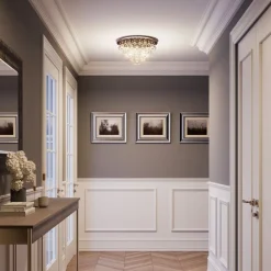 Lindby Loftlamper|Loftlamper>loftlampe Annica, rund, krom, metal, Ø 46cm