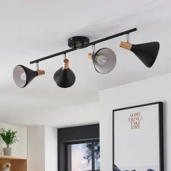 loftlampe Arina, 68 cm, sort, 4 lyskilder, E14^Lindby