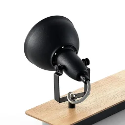 loftlampe Aylis, 2 lyskilder, 40 cm, sort, træ, E14^Lindby Hot