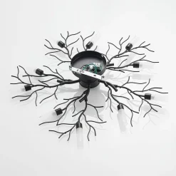 Lindby loftlampe Bigna, Ø 68 cm, 10 lyskilder, glas, metal