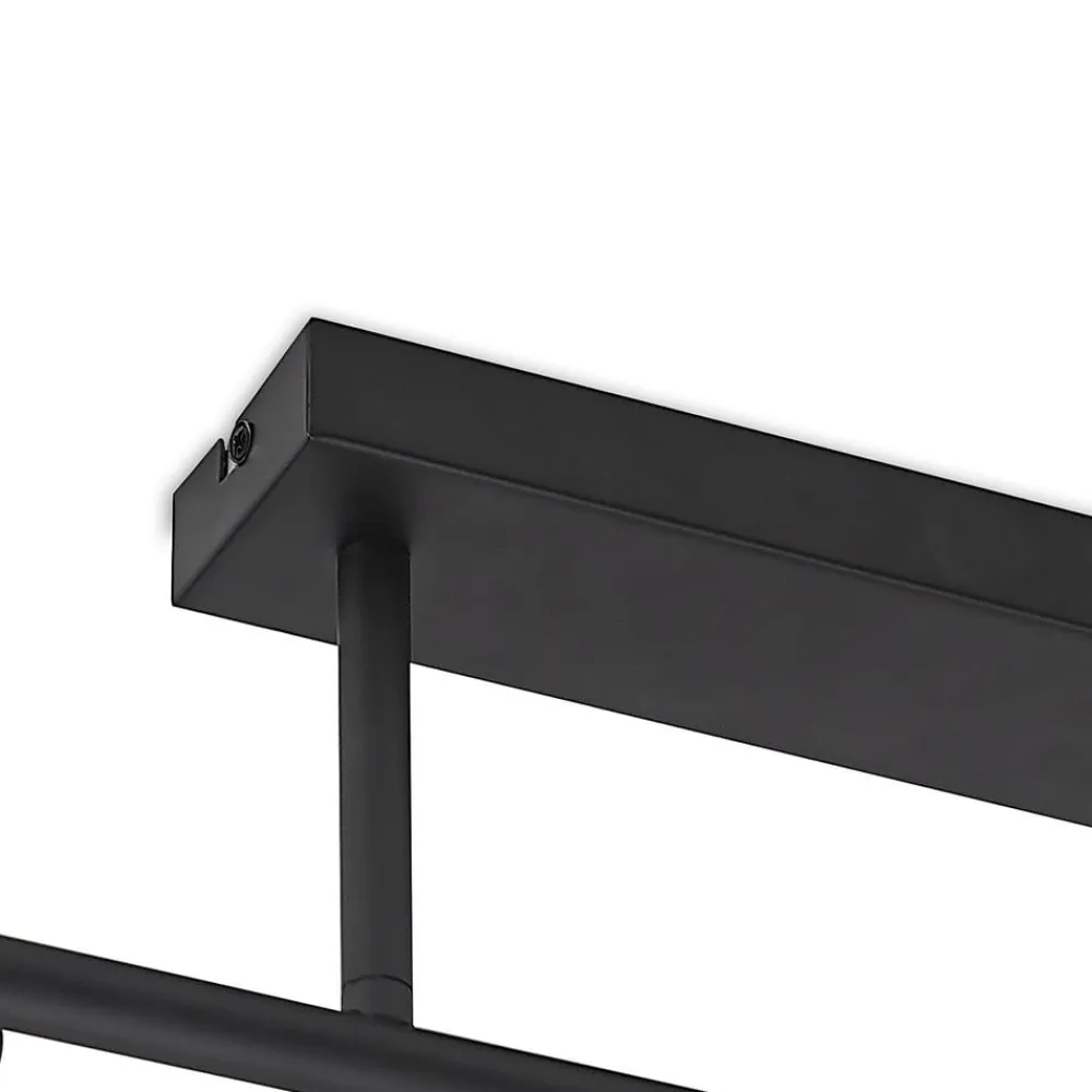 loftlampe Biscala, 5 lyskilder, sort/røget, E14^Lindby New