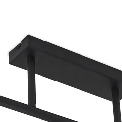 Lindby loftlampe Biscala, 5flg, sort/opal