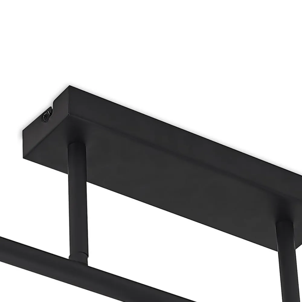 Lindby loftlampe Biscala, 5flg, sort/opal