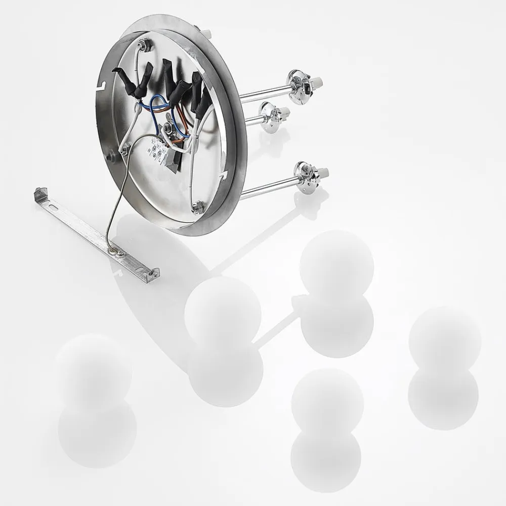 loftlampe Chrissy, Ø 27 cm, krom, 5 lyskilder, glas^Lindby Clearance