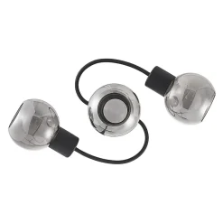 loftlampe Ciala, 3 lyskilder, sort, røgfarvet, glas^Lindby Sale