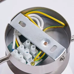 loftlampe Ciala, 3-lys, nikkelfarvet, glas^Lindby Hot