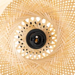 loftlampe Dabila, bambus, Ø 35 cm, E27^Lindby