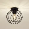 loftlampe Danika, Ø 25 cm, sort, metal^Lindby