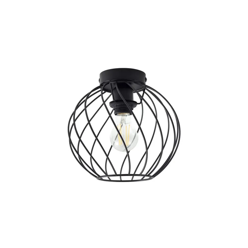 loftlampe Danika, Ø 25 cm, sort, metal^Lindby