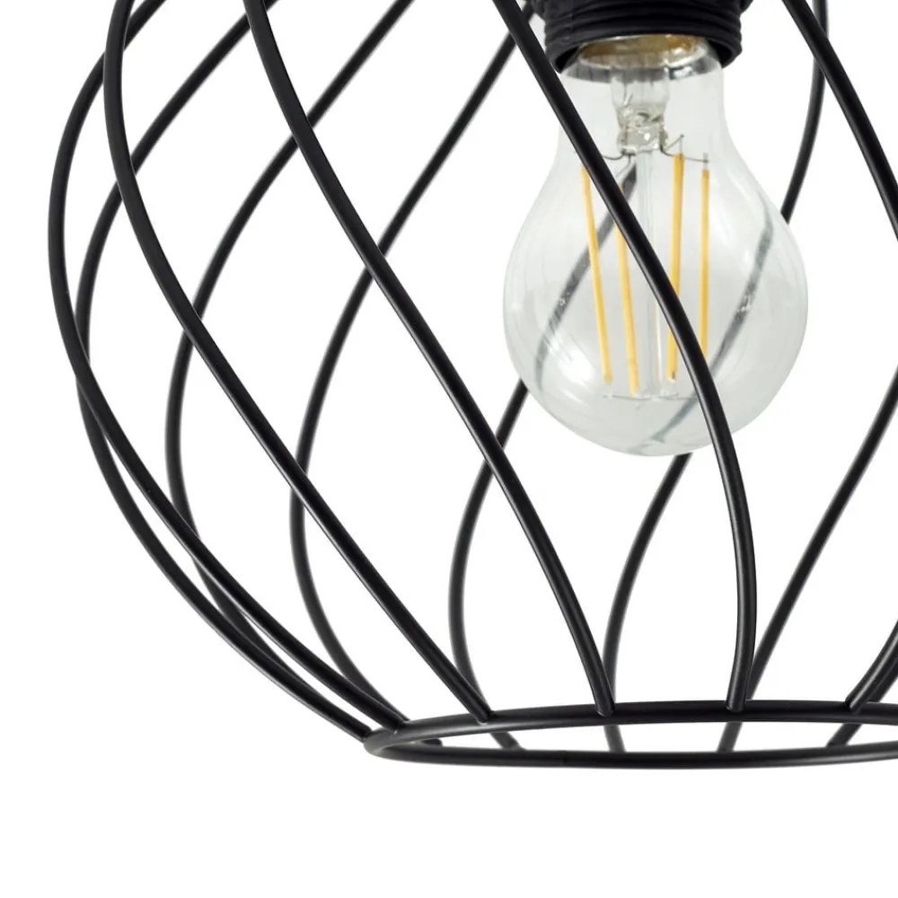 loftlampe Danika, Ø 25 cm, sort, metal^Lindby