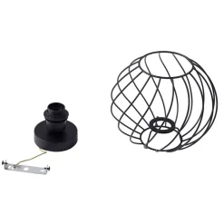 loftlampe Danika, Ø 25 cm, sort, metal^Lindby