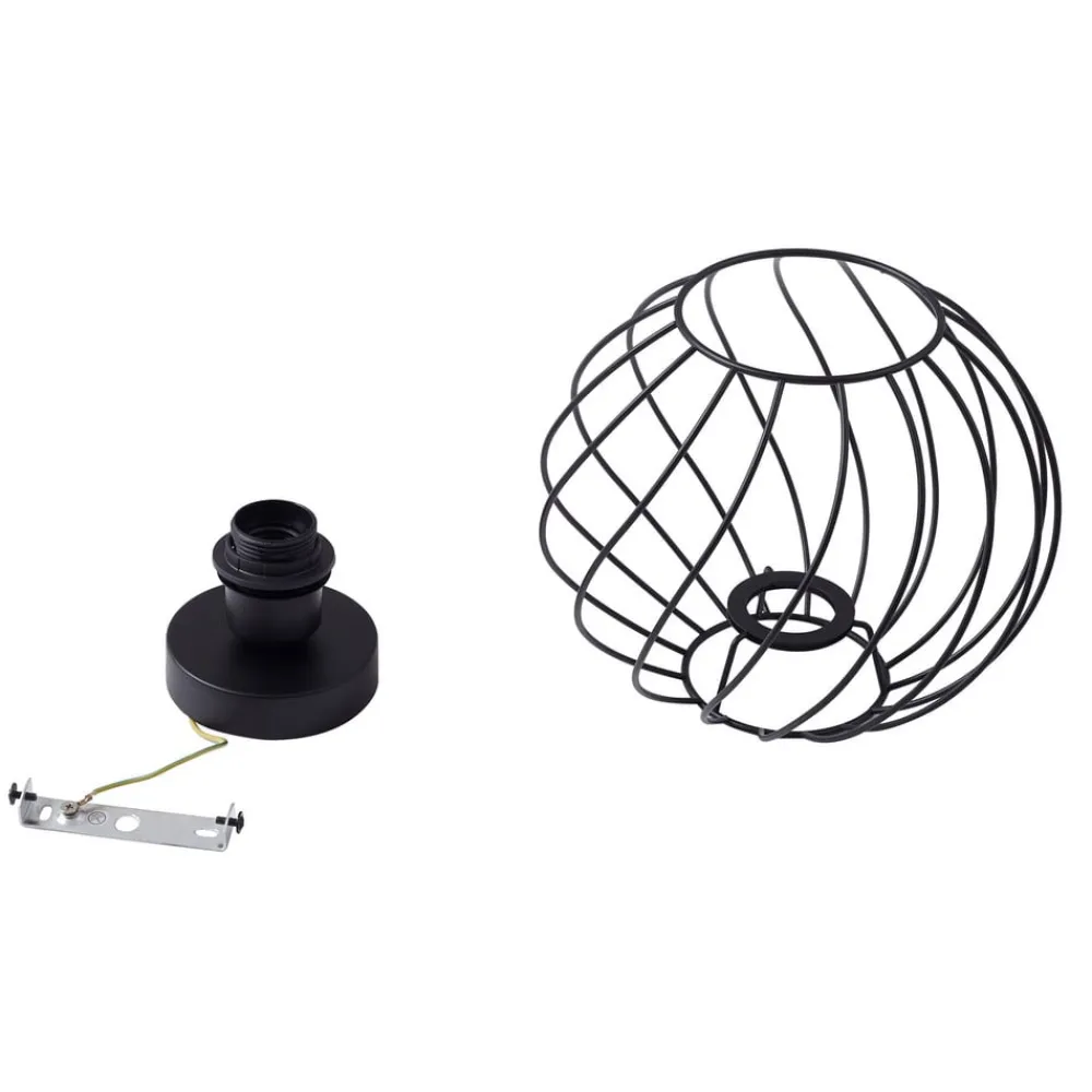 loftlampe Danika, Ø 25 cm, sort, metal^Lindby
