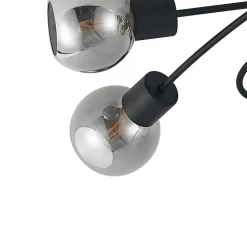 loftlampe Elaina, 66 cm, 5 lyskilder, sort/røget, E14^Lindby Best