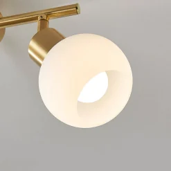 loftlampe Elaina, 30 cm, 2 lyskilder, messing, glas, E14^Lindby Clearance