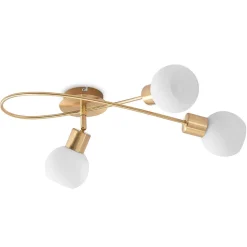 loftlampe Elaina, 54 cm, 3 lyskilder, messing, glas, E14^Lindby Outlet