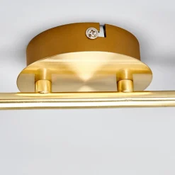 Lindby loftlampe Elaina, 180 cm, 6 lyskilder, messing, glas, E14