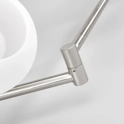 Lindby loftlampe Elaina, 180 cm, 6 lyskilder, nikkel, glas, E14