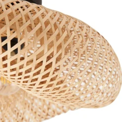 Lindby loftlampe Eleane, bambus, natur, Ø 50 cm