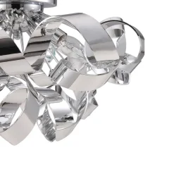 loftlampe Elviro, Ø 50 cm, kromfarvet, metal^Lindby Outlet