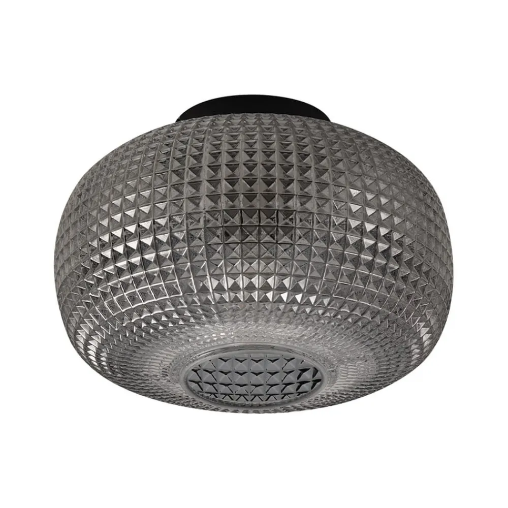 loftlampe Hildur, Ø 25 cm, røggrå, glas^Lindby Sale