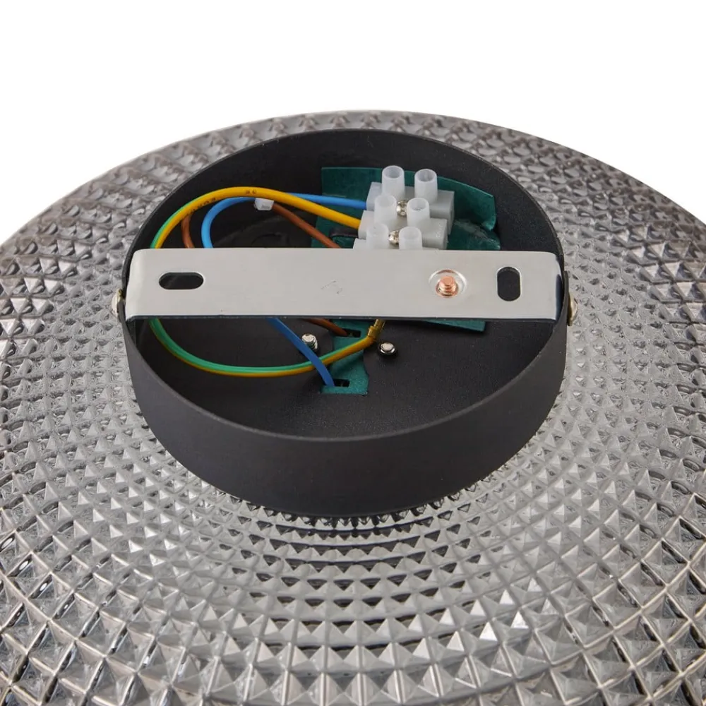 loftlampe Hildur, Ø 25 cm, røggrå, glas^Lindby Sale