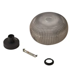 loftlampe Hildur, Ø 25 cm, røggrå, glas^Lindby Sale