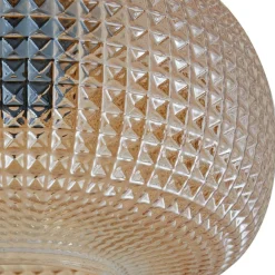 Lindby loftlampe Hildur, Ø 25 cm, ravfarvet, glas