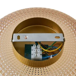 Lindby loftlampe Hildur, Ø 25 cm, ravfarvet, glas