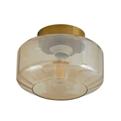 loftlampe Hildur, ravfarvet, glas, Ø 22 cm^Lindby Discount