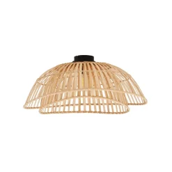 Lindby loftlampe Ilajus, Ø 62 cm, naturlig bambus