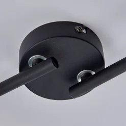 Lindby loftlampe Julin, 85 cm, 4 lyskilder, sort-guld