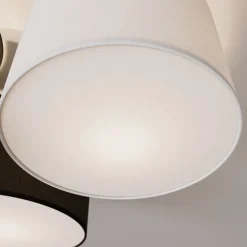 loftlampe Laurenz, 3 lyskilder, grå/brun, tekstil^Lindby Clearance