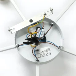 Lindby loftlampe Laurenz, 5 lyskilder, 93 cm, brun/beige, E27