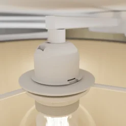 Lindby loftlampe Laurenz, 5 lyskilder, 93 cm, brun/beige, E27