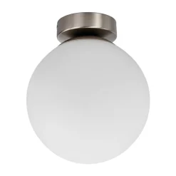 loftlampe Lennie, hvid, glas, Ø 20 cm, IP44, E27^Lindby Sale