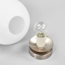 loftlampe Lennie, hvid, glas, Ø 20 cm, IP44, E27^Lindby Sale