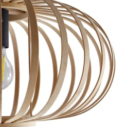 Loftlampe Lielle, naturlig bambus, Ø 38 cm^Lindby New