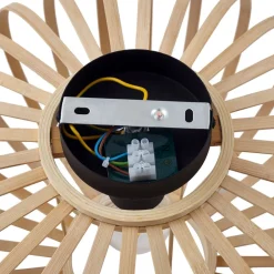 Loftlampe Lielle, naturlig bambus, Ø 38 cm^Lindby New