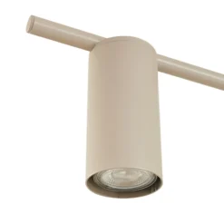 Lindby loftlampe Marilou, beige, 4 lyskilder, Ø 70 cm