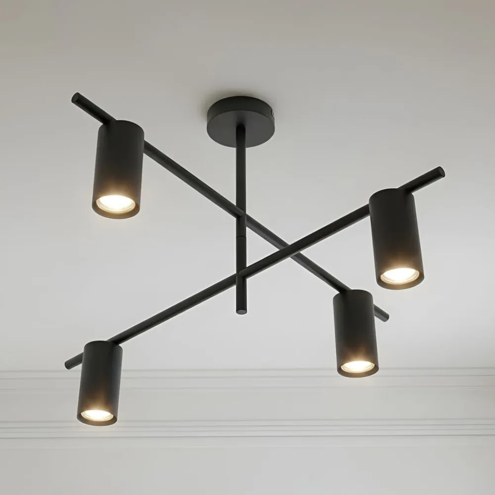 Lindby Loftlamper|Pendellamper>loftlampe Marilou, sandsort, 4 lyskilder, Ø 70 cm