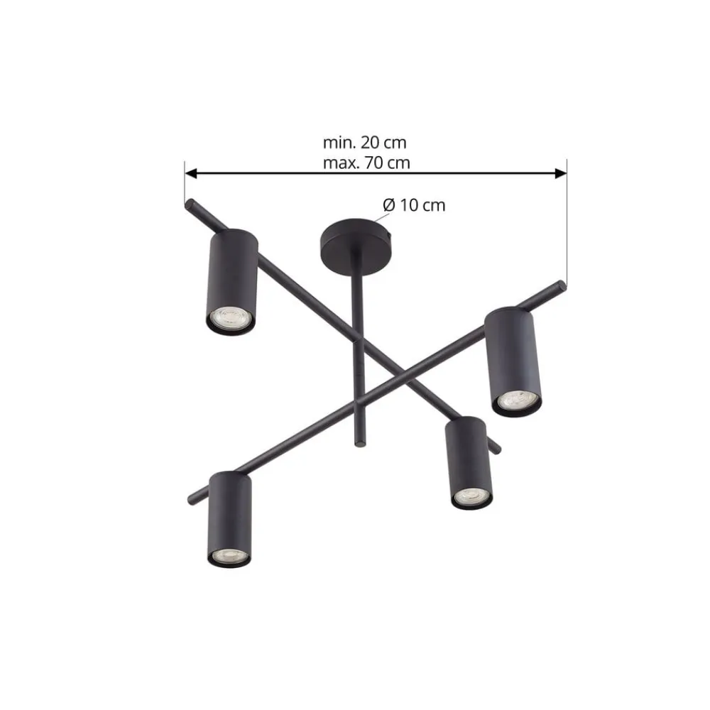 Lindby Loftlamper|Pendellamper>loftlampe Marilou, sandsort, 4 lyskilder, Ø 70 cm